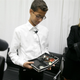 Mohamed shows off his clock after a press conference, Monday August 8, 2016. Photo via AP.